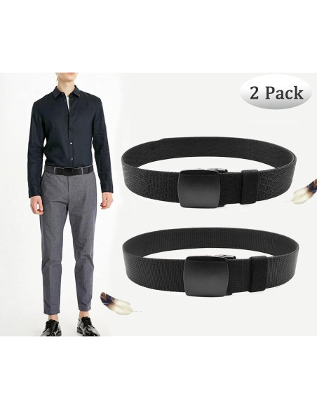 Cinturón Táctico Nylon WYuZe 2 Pack 3.81 cm Ajustable