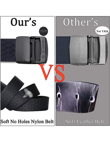 Cinturón Táctico Nylon WYuZe 2 Pack 3.81 cm Ajustable