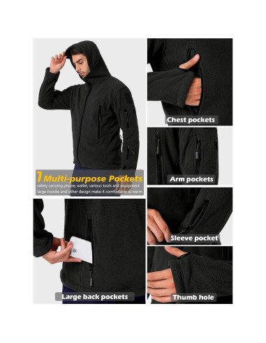 Sudadera Táctica ReFire Gear para Hombre con 7 Bolsillos