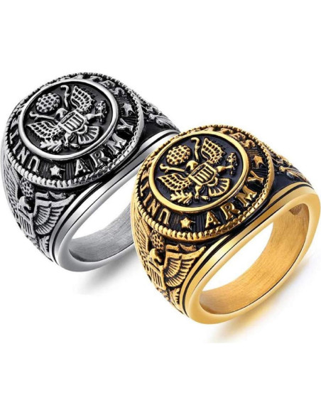 Anillo de Águila Americana PikaLF para Hombres - Tamaño 12