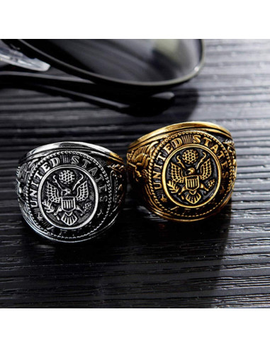 Anillo de Águila Americana PikaLF para Hombres - Tamaño 12