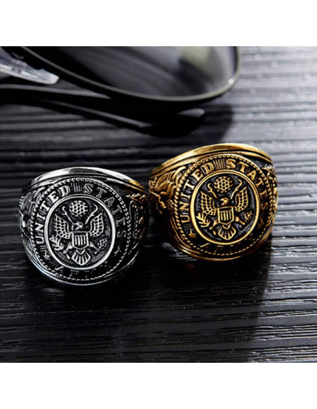 Anillo de Águila Americana PikaLF para Hombres - Tamaño 12