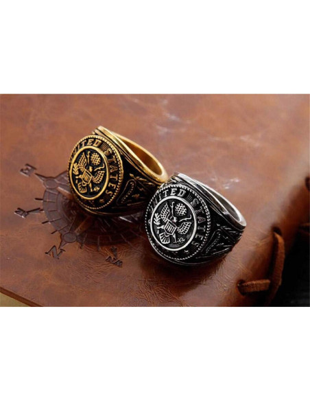 Anillo de Águila Americana PikaLF para Hombres - Tamaño 12