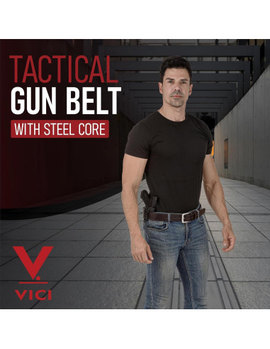 Cinturón de Cuero Genuino con Hebilla de Acero 3.81 cm