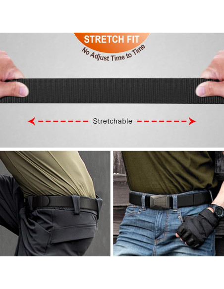 Cinturón Stretch KEMISANT para hombres - Ajustable y duradero
