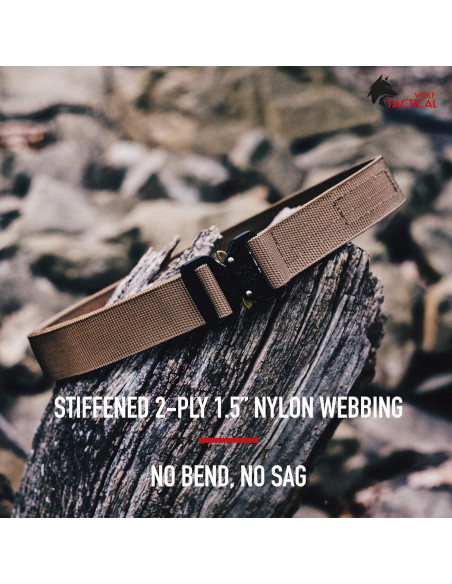 Cinturón EDC Wolf Tactical XL Negro 2 capas 3.81 cm