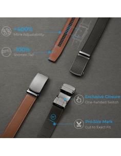 Cinturón CHAOREN de Cuero para Hombre - Ajuste 91 a 107 cm 2