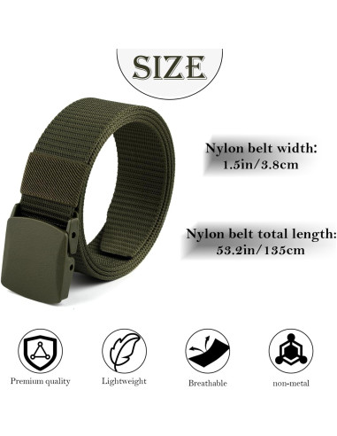 Cinturón Táctico Coobbar 3 Paquetes Ajustable Nylon