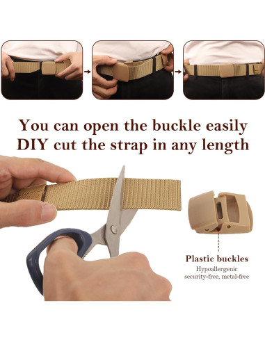 Cinturón Táctico Coobbar 3 Paquetes Ajustable Nylon