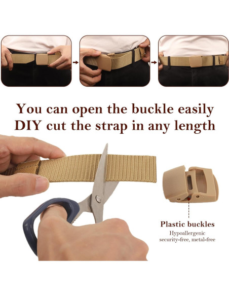 Cinturón Táctico Coobbar 3 Paquetes Ajustable Nylon