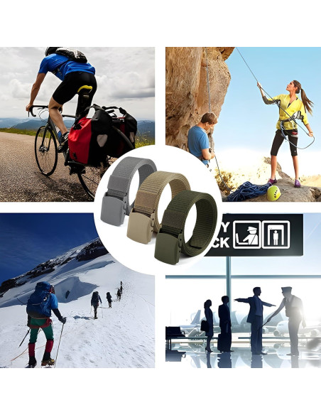 Cinturón Táctico Coobbar 3 Paquetes Ajustable Nylon