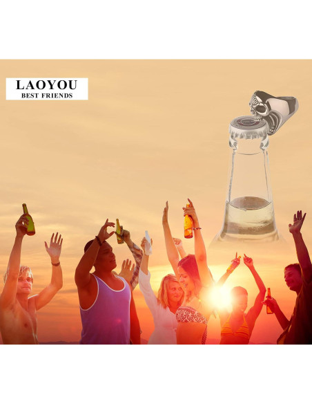 Anillo de Calavera LAOYOU Gótico Abrebotellas para Hombres