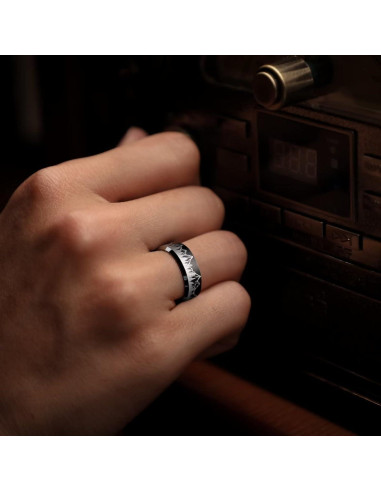 Anillo de Boda King Will 6mm Carburo Tungsteno Bosque