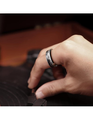 Anillo de Boda King Will 6mm Carburo Tungsteno Bosque