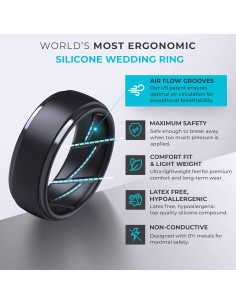 Anillos de Silicona ThunderFit 10mm Transpirables Paquete 1-7 2