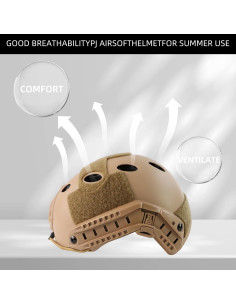 Casco Táctico Booiu Casco Airsoft Mediano Color MUD 2