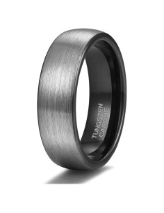 Anillos de Tungsteno TRUMIUM 4mm 6mm 8mm Acabado Negro