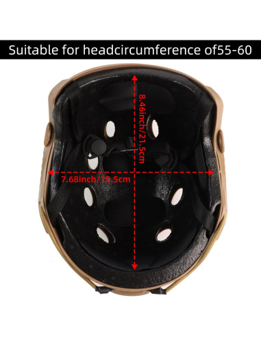 Casco Táctico Booiu Casco Airsoft Mediano Color MUD