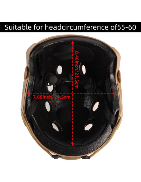 Casco Táctico Booiu Casco Airsoft Mediano Color MUD