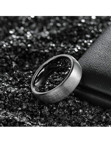 Anillos de Tungsteno TRUMIUM 4mm 6mm 8mm Acabado Negro
