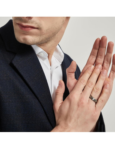 Anillos de Tungsteno TRUMIUM 4mm 6mm 8mm Acabado Negro