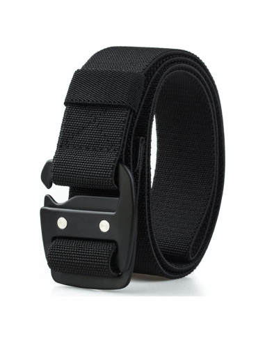Cinturón Táctico WYuZe Ajustable Elástico Militar Negro