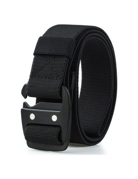 Cinturón Táctico WYuZe Ajustable Elástico Militar Negro