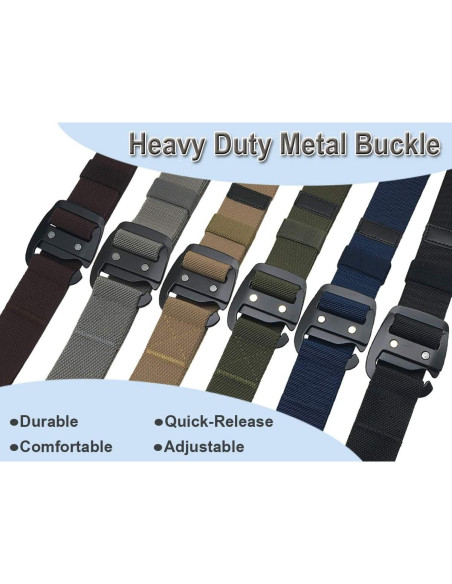 Cinturón Táctico WYuZe Ajustable Elástico Militar Negro