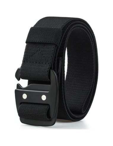 Cinturón Táctico WYuZe Ajustable Elástico Militar Negro