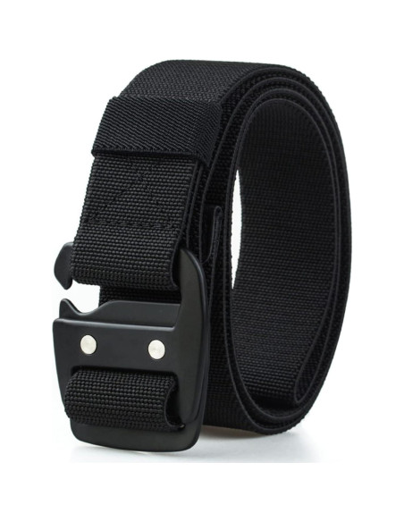 Cinturón Táctico WYuZe Ajustable Elástico Militar Negro