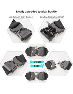 Cinturón Táctico JUKMO Paquete de 2 Nylon Militar 3.8 cm 2