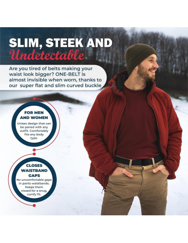 Cinturón elástico invisible One-Belt ajustable 127 cm