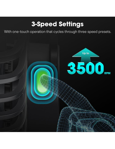 Ventilador de Clip VIVOSUN D4 10 cm 3 Velocidades Ajustable