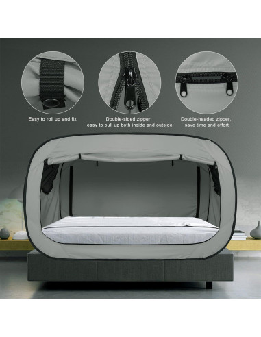 Carpa de Cama ANC POP Individual Negra 200x105x120cm