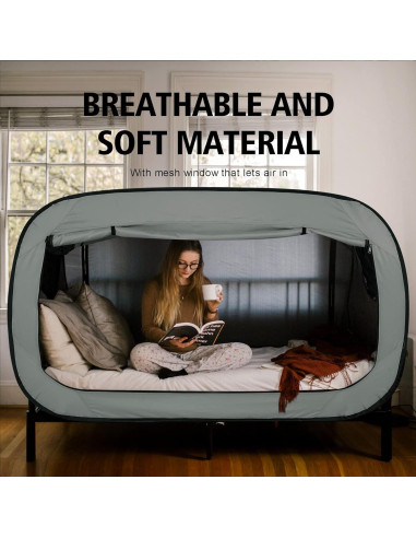 Carpa de Cama ANC POP Individual Negra 200x105x120cm