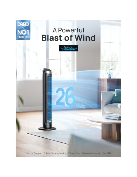 Ventilador Torre Dreo Cruiser Pro 101,6 cm Oscilante Control Remoto