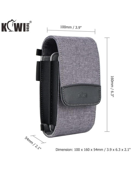 Bolsa de Viaje KIWIFOTOS Doble Capa para Smartphone Gris