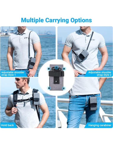 Bolsa de Viaje KIWIFOTOS Doble Capa para Smartphone Gris