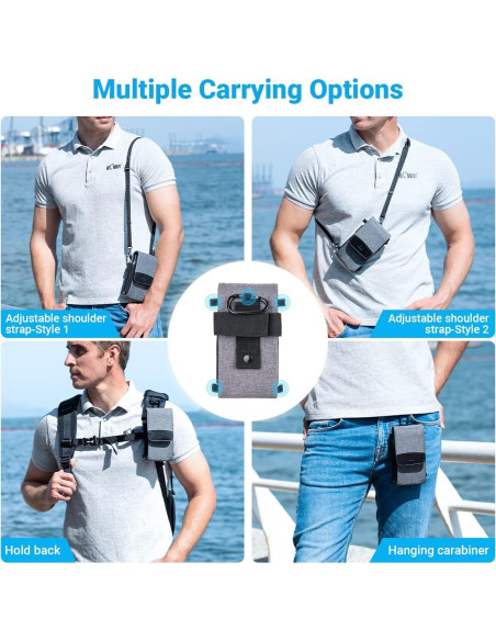 Bolsa de Viaje KIWIFOTOS Doble Capa para Smartphone Gris