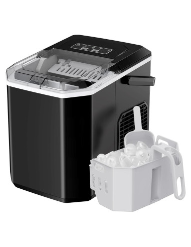 Máquina de Hielo Totnz TZIM21B Portátil 11,79 kg Negro