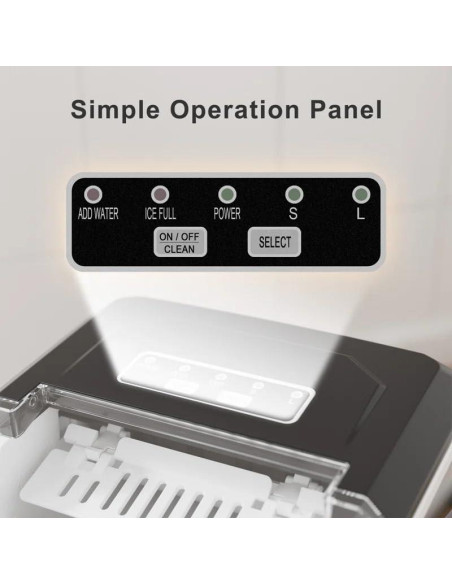 Máquina de Hielo Totnz TZIM21B Portátil 11,79 kg Negro