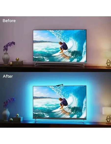 Tira LED RGB 3.81m RadiantFlux para TV 101-152cm