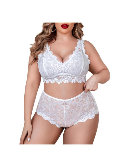 Conjunto de Lencería Talla Grande Avidlove Sujetador y Panty
