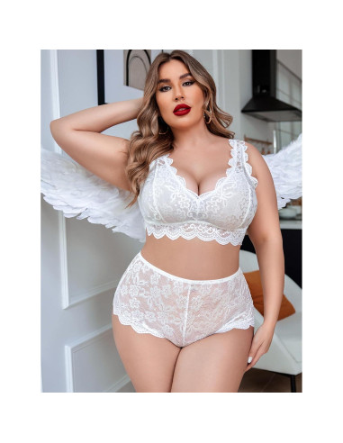 Conjunto de Lencería Talla Grande Avidlove Sujetador y Panty