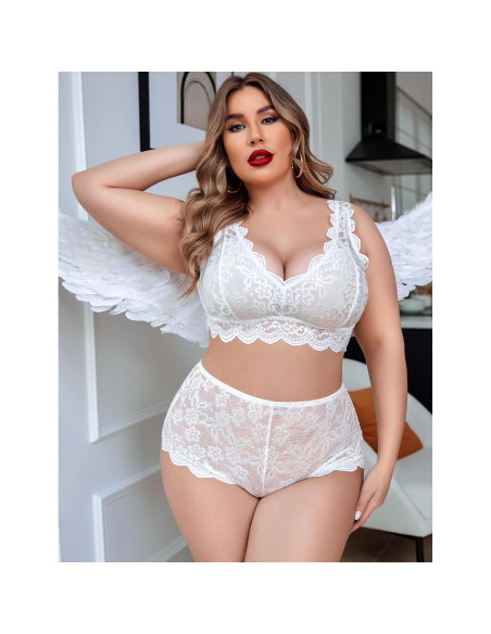 Conjunto de Lencería Talla Grande Avidlove Sujetador y Panty