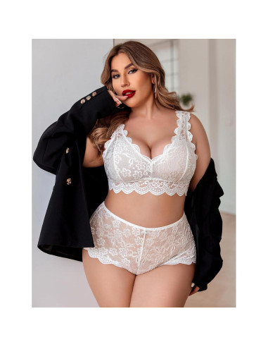 Conjunto de Lencería Talla Grande Avidlove Sujetador y Panty