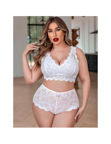 Conjunto de Lencería Talla Grande Avidlove Sujetador y Panty