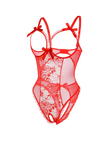 Lencería Sexy Babydoll Avidlove Rojo Mediano Encaje Floral