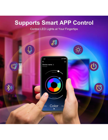 Tira LED RGB 3.81m RadiantFlux para TV 101-152cm