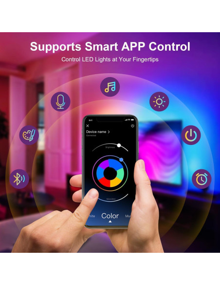 Tira LED RGB 3.81m RadiantFlux para TV 101-152cm